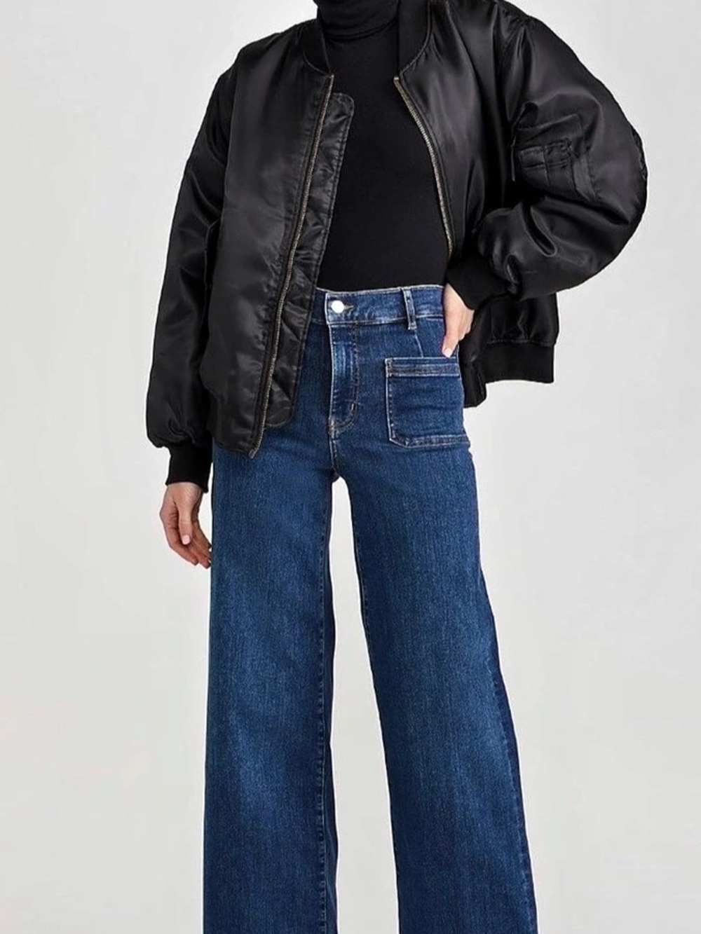 FRAME Le Slim Palazzo Wide Leg Jeans in Blue Size 25